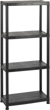 Practo Home plasti rack 063n zwart   Kunststof opbergrek   31x61x130cm