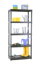 Practo Home plasti rack 081 zwart   Opbergrekken   40x85x185cm