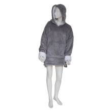 Atmosphera poncho plaid   Grijs   Plaid en poncho in 1