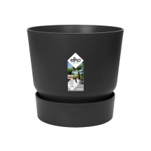 Elho bloempot Greenville Round 47  Living black (Zwart)   Diameter 47 x H 44 cm