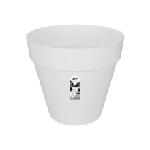 Elho bloempot Loft Urban Rond Wielen 40   Wit (Wit)   Diameter 39 x H 35 cm