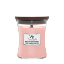 WoodWick geurkaars   Medium Hourglass   Pressed Blooms & Patchouli