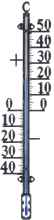 Nature profielthermometer   metaal   zwart