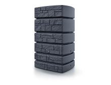 Prosperplast Stone Tower Regenton   500 Liter   Antraciet   Steen Look