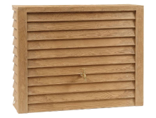 Garantia woody licht hout licht hout   Regenton muurmodel   40x124x100cm   met kraantje   350 liter
