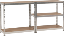 Practo Home heavy duty 843 galva   Opbergrek hout/galva   45x91x180cm