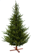 Our Nordic Christmas Sami Mountain Spruce Wood kunstkerstboom   183 cm   Donkergroen   Diameter 124 cm   3088 tips   Houten voet
