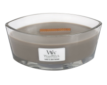 WoodWick geurkaars   Ellipse HearthWick Flame   Sand & Driftwood