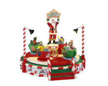 Lemax Santa's Peppermint Teacup Spinner   Carnival   Bewegend & Verlicht