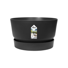 Elho bloempot Greenville Bowl 33   Living black (Zwart)   Diameter 33 x H 19 cm
