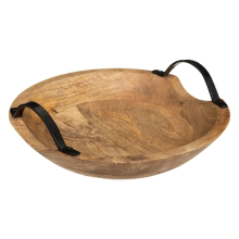 Atmosphera fruitmand diameter 30 cm   Mangohouten fruitschaal   Rond   H10 cm