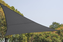 Practo Garden schaduwdoek   pe   driehoek   360 op 360 op 360 cm   donkergrijs