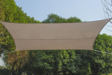 Practo Garden schaduwdoek   polyester   vierkant   500 op 500 cm   taupe
