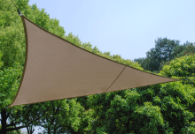 Practo Garden schaduwdoek   polyester   driehoek   500 op 500 op 500 cm   taupe