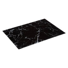 5Five Snijplank   Glas   40 x 30 cm   Zwart Marmerlook