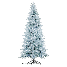 National Tree Company Snowy Blue Comet verlichte kunstkerstboom   228 cm   White flocked   Diameter 114 cm   1765 tips   550 ledlampjes (koud wit)   Besneeuwd/Frosted