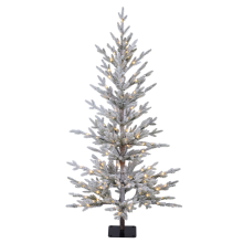 A Perfect Christmas Snowy Jersey verlichte kunstkerstboom   120 cm   Wit geflockt   Diameter 60 cm   610 tips   120 ledlampjes (warm wit)   Besneeuwd/Frosted