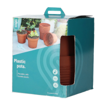 SOGO Plastic potje   Terra   13cm   12stuks