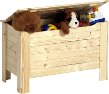 Practo Home speelgoedkoffer Hout   Manden en bakjes   40x80x50cm