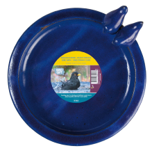 Bûten Gift   Stenen vogelbad rond   blauw   Diameter 30xH10,5 cm