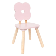 Atmosphera Kids Kinderstoel Sweet Flower – 27x27x48 cm – Roze – Grenen/MDF