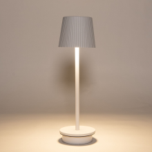 Anna's Collection LED Tafellamp 27x9 cm wit   Draadloos   Warm Wit Licht   Touch Bediening   Voor Binnen & Buiten