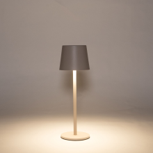 Anna's Collection LED Tafellamp 27x9 cm zand   Draadloos   Warm Wit Licht   Touch Bediening   Voor Binnen & Buiten