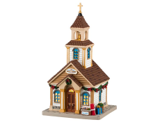 Lemax   'The New Village Church'   Verlicht gebouw