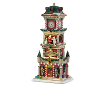 Lemax Santa's Wonderland Kersthuisje   The Village Square Clock Tower   Met Verlichting   2025