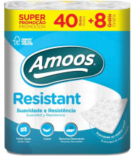 Amoos Resistant 2 laags toiletpapier   48 rollen wc papier   Voordeelverpakking