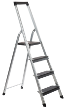 Escalo power step aluminium   Aluminium trapladder met brede treden   4 treden