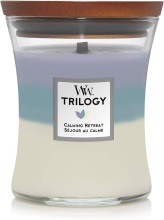 WoodWick geurkaars   Medium Trilogy Hourglass   Calming Retreat