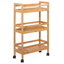 5Five Keukentrolley   Bamboe hout   80x45x22 cm   Bruin