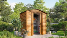 Vitavia Tuinberging Frankfurt II 65   houtdecor   Tuinberging metaal   L181 x 137 x 203 cm