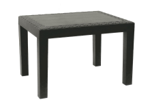 Hermie Tuintafel bijzettafel Jack 59x 46cm Antraciet   hoogte 40cm   Rotan Look   kunststof