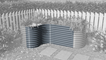 Vitavia uitbreiding voor kweekbak Curve 858   Graniet   80cm x 80cm x H85,8 cm   Zincalume