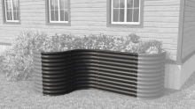 Vitavia uitbreiding voor kweekbak Curve 858   Zwart   80cm x 80cm x H85,8 cm   Zincalume