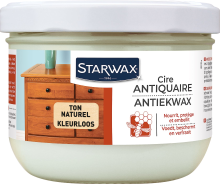 Starwax vaste en kleurloze antiquiaire boenwas   375ML