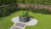 Vitavia Verhoogd Zaaibed Vita Round 401   Graniet   40,1cm