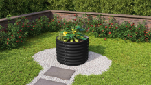 Vitavia Verhoogd Zaaibed Vita Round 630   Zwart   63cm