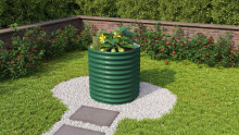 Vitavia Verhoogd Zaaibed Vita Round 858   Zeegras   85,8cm