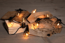 Anna's Collection   lichtsnoer ledlampjes met vlameffect 3m   10 stuks