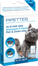Bsi The Pet Doctor vlo/teek stop pipettes Kat   Pipettes met fysisch mechanische werking tegen vlooien, teken en mijten   4 pipet zakjes