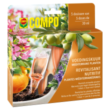 COMPO Voedingskuur Mediterrane Planten   5 x 30 ml   Voorkomt geelkleuren   Ideaal voor overwintering