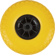 Practo Tools wiel transportkar geel   Transportkarren   7,5x25x25cm   vol wiel