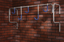 Mottez wandrek voor fiets   Fietsenrekken en  haken   36x130x65cm