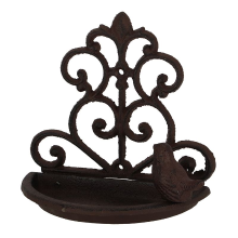 Esschert Design gietijzeren wandvoederschaal   19,1 x 10 x 17,6 cm (LxBxH)