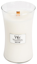 WoodWick geurkaars   Large Hourglass   White Teak