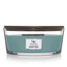 WoodWick geurkaars   Ellipse HearthWick Flame   Evergreen Cashmere