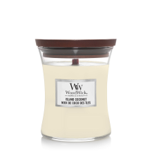 WoodWick geurkaars   Medium Hourglass   Island Coconut